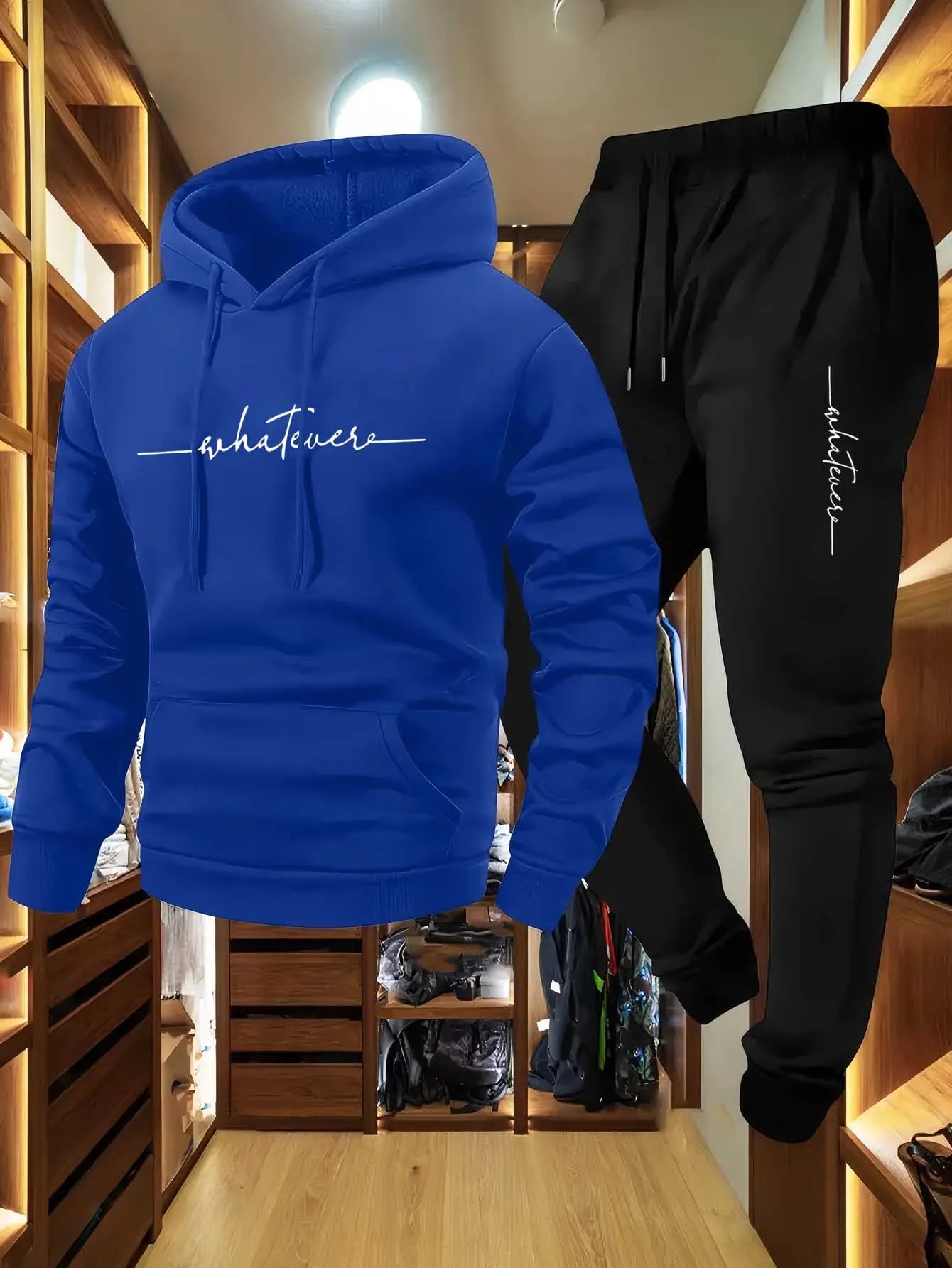 Homme-chemise de sport à capuche imprimée sport et décontractée de nouveau style-ensemble deux pièces tenue de sport