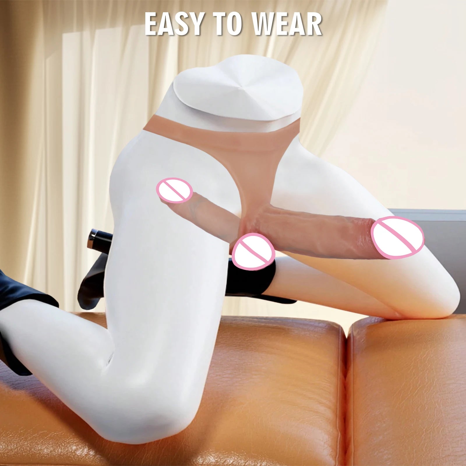 Réaliste énorme sangle sur gode Silicone souple grand gode portable jouets sexuels pour adultes Stimulation vaginale grand gode pénis pour les femmes