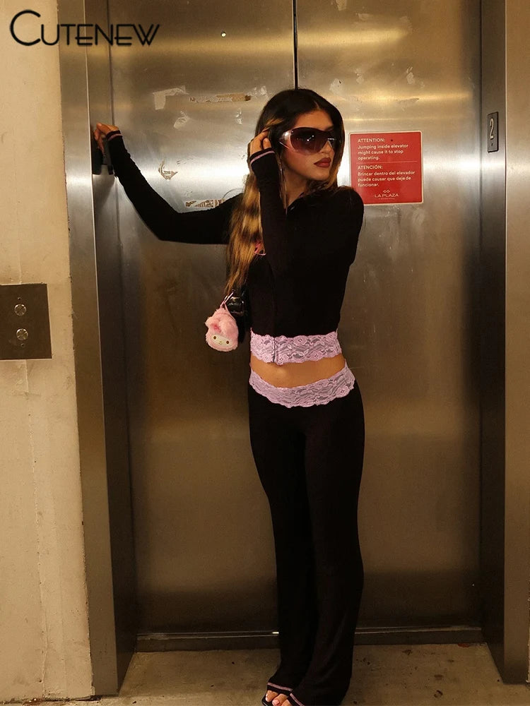 Patchwork Women 2 Pieces Automne