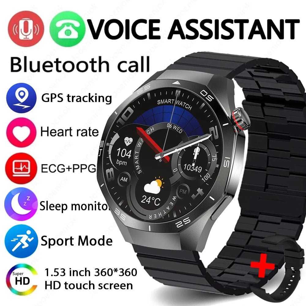 2025 nouveau GT5 Pro GPS piste montre intelligente hommes 360*360 AMOLED écran NFC BT appel étanche moniteur de santé homme montres intelligentes IOS