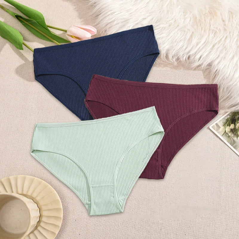 3Pcs/Set Femme Seamless Cotton