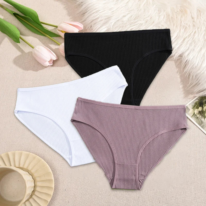 3Pcs/Set Femme Seamless Cotton