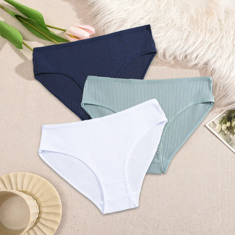 3Pcs/Set Femme Seamless Cotton