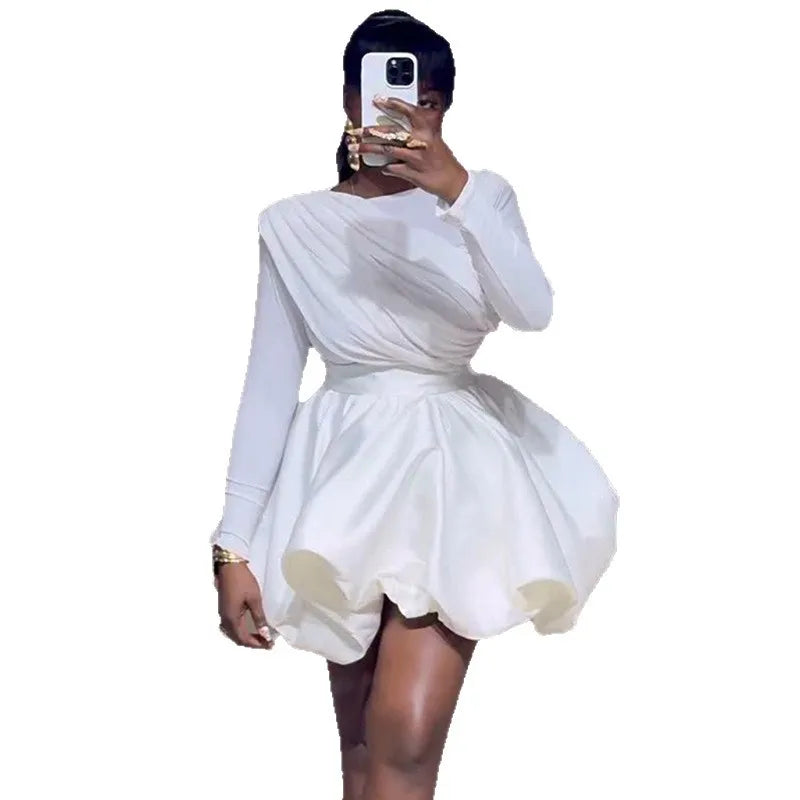 Women's Elegant Bud Skirt and Long Sleeve Two Piece Set Autumn Fashion Casual Streetwear High Waist Skirt Matching Set