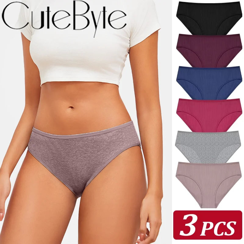 3Pcs/Set Femme Seamless Cotton