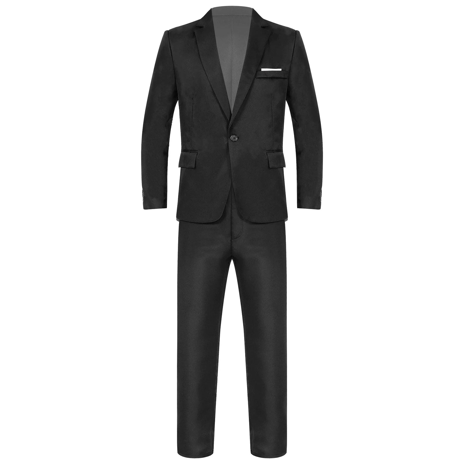 Uniforme formel imbibé de gentleman pour hommes, veste blazer à revers à manches longues avec pantalon, tenues de fête de mariage d'affaires, réunions de bureau, 2 pièces