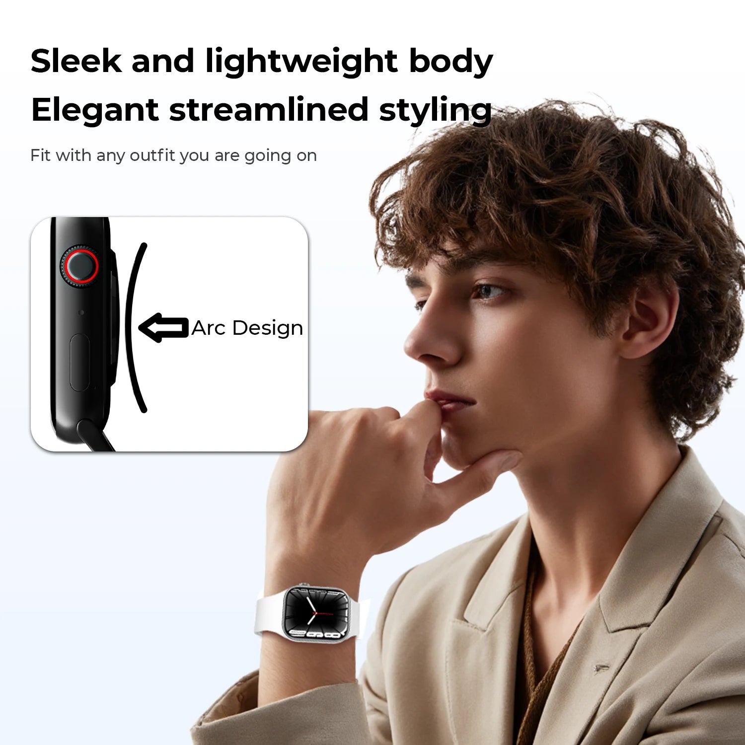 SIMSONLAB nouvelle montre intelligente Bluetooth appel musique caméra contrôle surveillance de la fréquence cardiaque Modes multisports pour hommes femmes Android IOS
