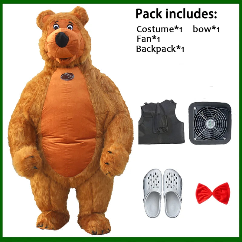 Costume gonflable de Panda ours polaire de 2M/2.6M/3M pour la publicité de noël Halloween Costume de mascotte drôle Animal