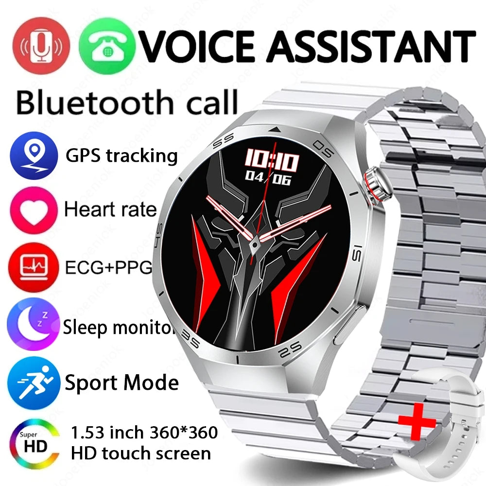 2025 nouveau GT5 Pro GPS piste montre intelligente hommes 360*360 AMOLED écran NFC BT appel étanche moniteur de santé homme montres intelligentes IOS