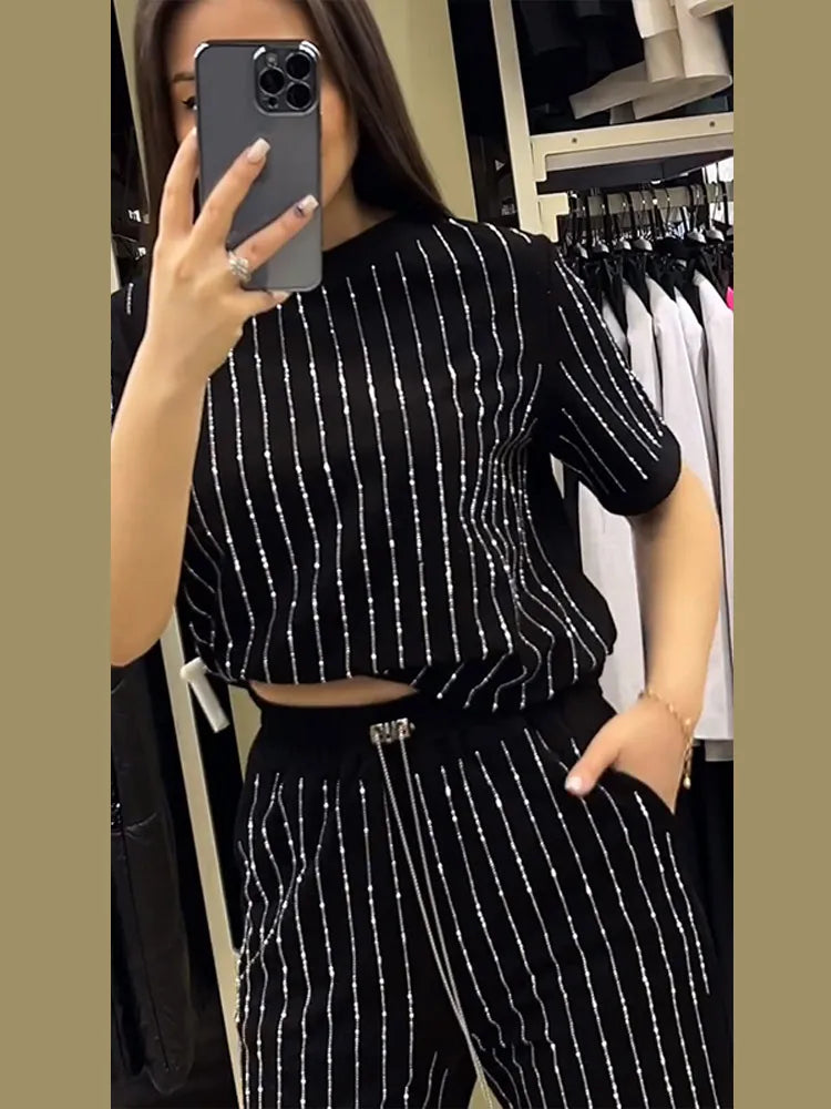 Fashion  S Lady Sets 2025 Casual 2 Pieces