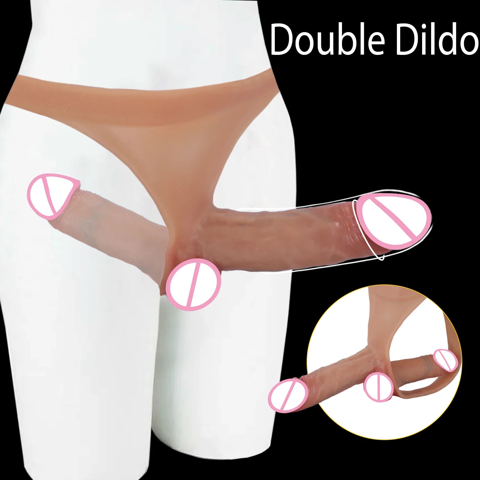 Réaliste énorme sangle sur gode Silicone souple grand gode portable jouets sexuels pour adultes Stimulation vaginale grand gode pénis pour les femmes
