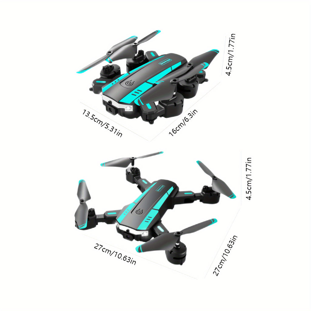Drone aérien T6 avec caméra double HD, décollage et atterrissage en une touche, évitement d'obstacles intelligent à 540°, reconnaissance gestuelle, maintien de position intelligent, quadcoptère pliable