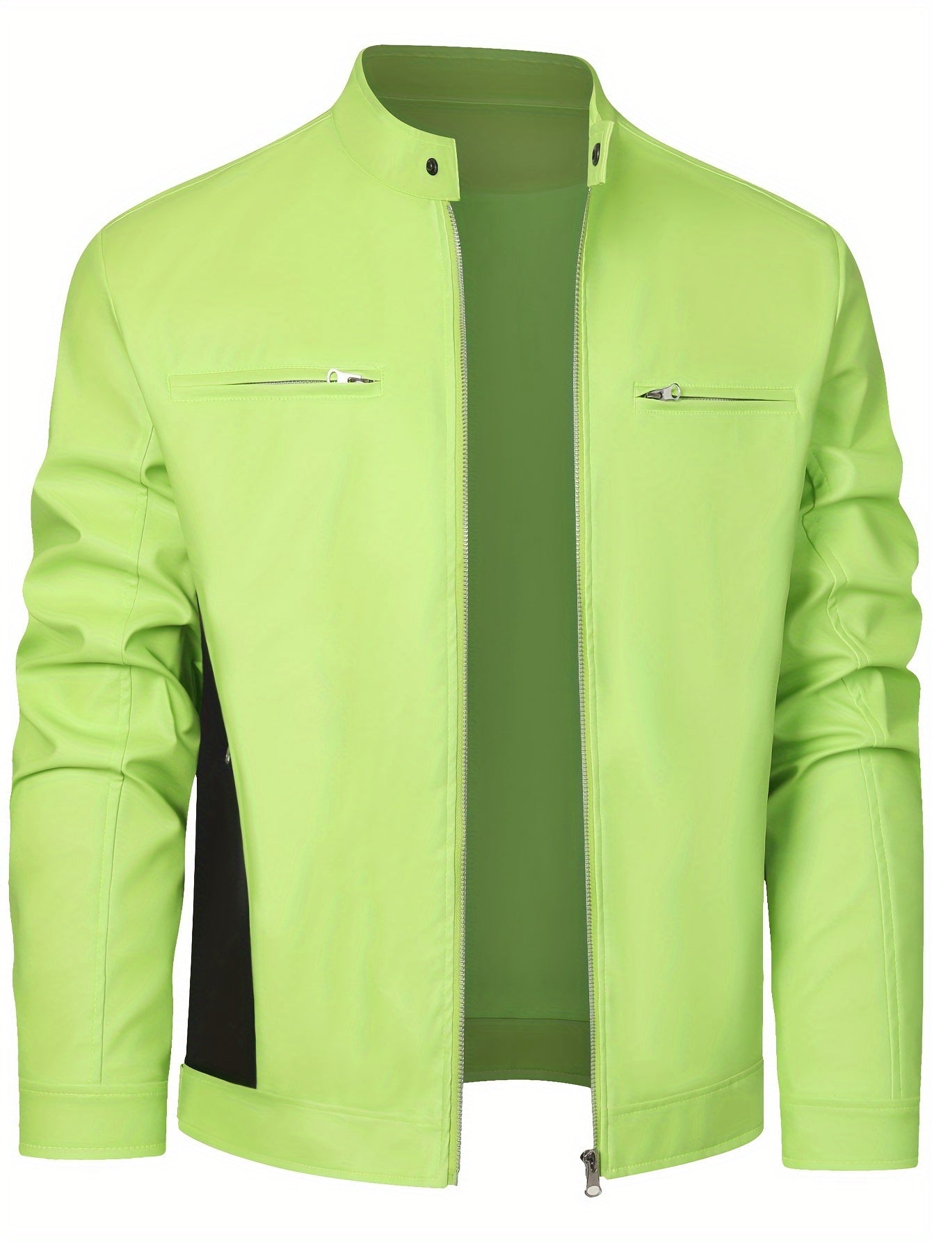 Nouvelle veste d'automne et d'hiver pour hommes, manteau pour hommes, vêtement de moto européen et américain, manteau d'hiver coupe-vent à col montant pour hommes