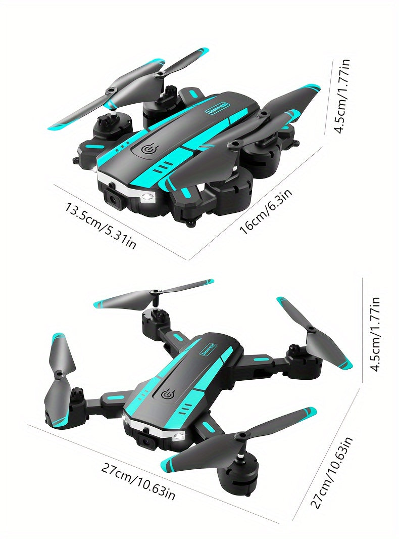 Drone aérien T6 avec caméra double HD, décollage et atterrissage en une touche, évitement d'obstacles intelligent à 540°, reconnaissance gestuelle, maintien de position intelligent, quadcoptère pliable