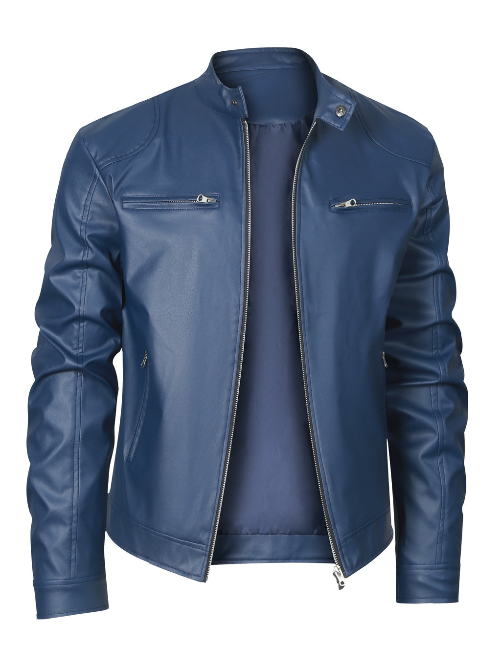 Nouvelle veste d'automne et d'hiver pour hommes, manteau pour hommes, vêtement de moto européen et américain, manteau d'hiver coupe-vent à col montant pour hommes