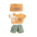 Labubu Fashion Outfit Set for Labubu - 3pcs Hand-Knitted Cute Clothes, Bag & Hat Accessories, DIY Fun Costume Gift for Daughter's Birthday or Anniversary